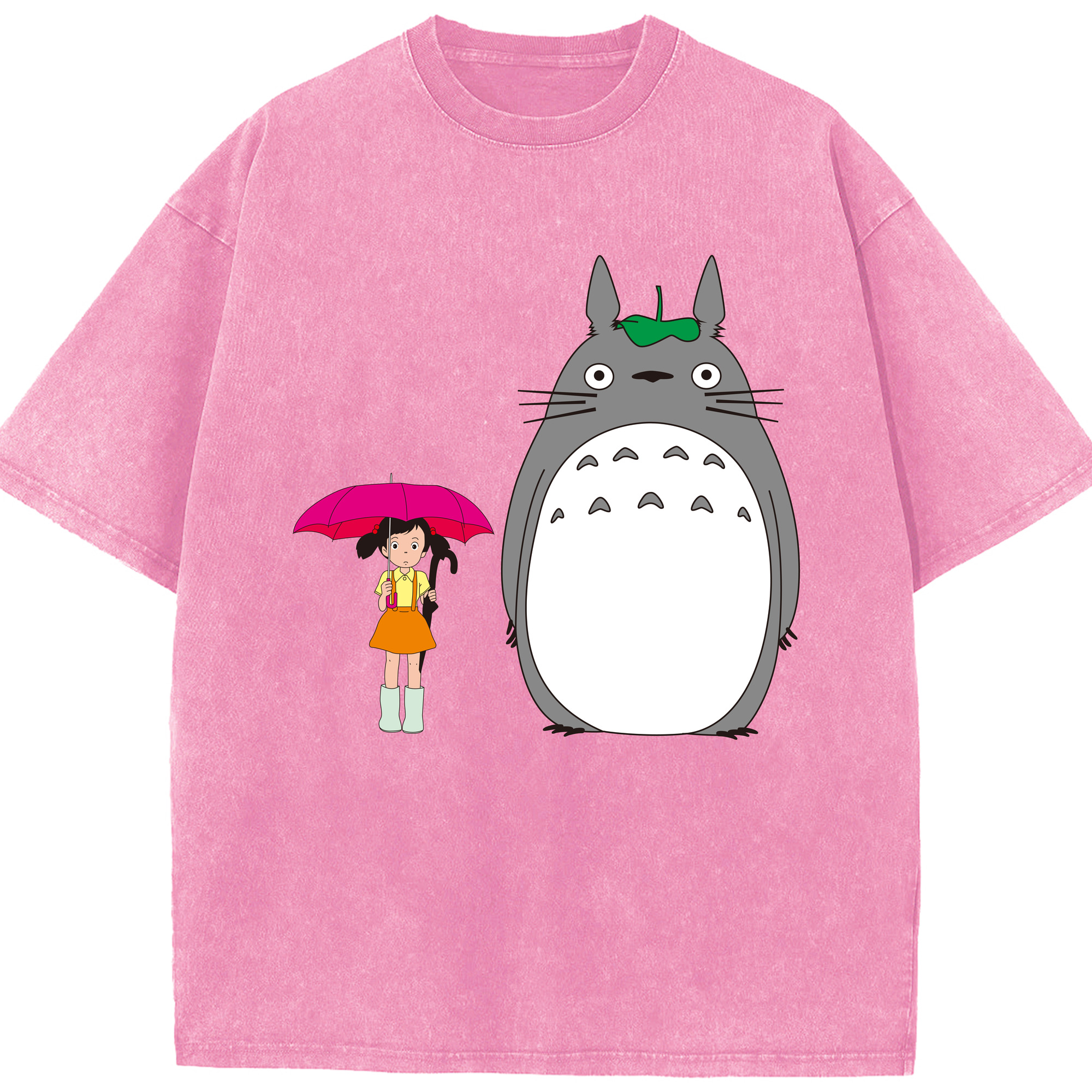 （画像用） となりのトトロ 草壁メイ 草壁サツキ My Neighbor Totoro Satsuki Kusakabe Mei Kusakabe 綿100% ヴィンテージ風 半袖Tシャツ（フロントプリント）